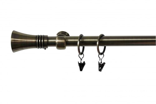 Gardinenstange Metall, Altkupfer 9 mm / 240 cm + Zubehör DE-SJ85A