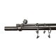 Doppelgardinenstange, nickelfarben, Metall 19 + 16 mm / 200 cm + Zubehör DE-GZ05N