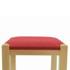 Küchenstuhl, 30x30x45cm Naturholzgestell + rote Sitzfläche