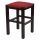 Küchenstuhl, 30x30x45cm Wengegestell + rote Sitzfläche
