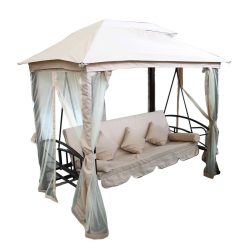   Hintaszék kert, 3 fő, Deluxe fémszerkezet, 252 x 175 x 250 cm