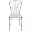 Konyhai/nappali szék 93x45x48cm Arco krómozott fém + krémszínű műbőr