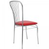 Konyhai/nappali szék 93x45x48cm Arco krómozott fém + piros műbőr