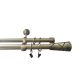 Doppelgardinenstange antikkupfer, Metall 19 mm / 240 cm + Zubehör YF068240D-AB