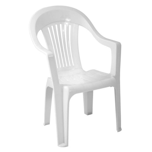 Kerti szék, műanyag, fehér