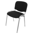 Bürostuhl, fest, Stoff, schwarz