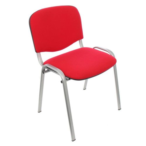 Irodai szék, rögzített, szövet, piros