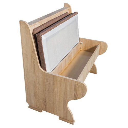 Konyhai pad 2 székkel + asztal, Adela, sonoma + barna, 92 x 58 x 88 cm 3C