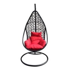 Függesztett fotel, HH1188R, fekete + piros