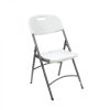 Kerti szék, összecsukható, YX-D25, fém + HDPE, fehér