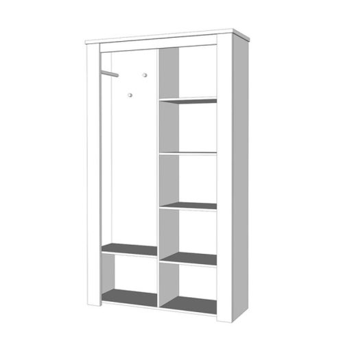 Vorraumschrank 114x36,5x195cm Kent 2C