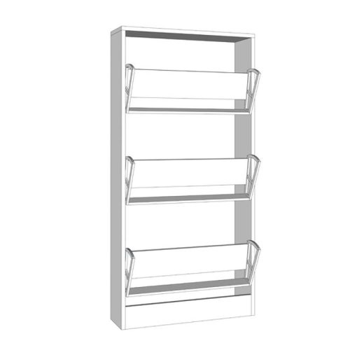 Cipősszekrény 58x119x18cm Base 2C