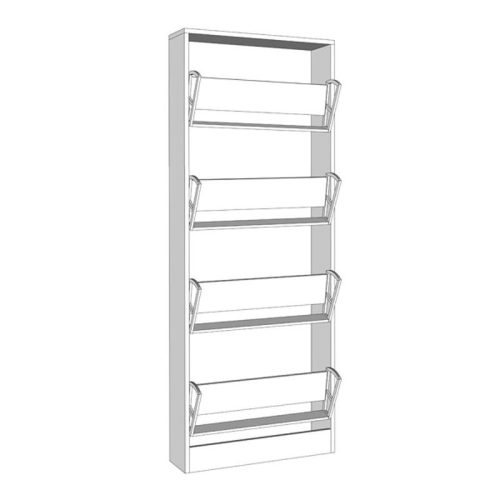 Schuhschrank 58x155,5x18cm Sockel 2C Sonoma Eiche