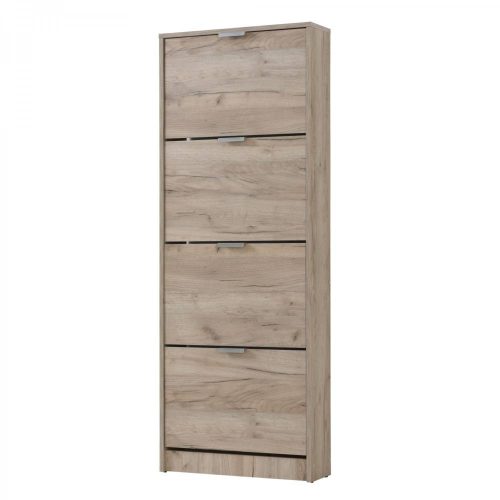 Schuhschrank 58x155,5x18cm Base II 2C Eiche grau