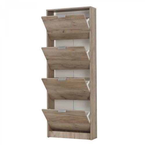 Schuhschrank 58x155,5x18cm Base II 2C Eiche grau