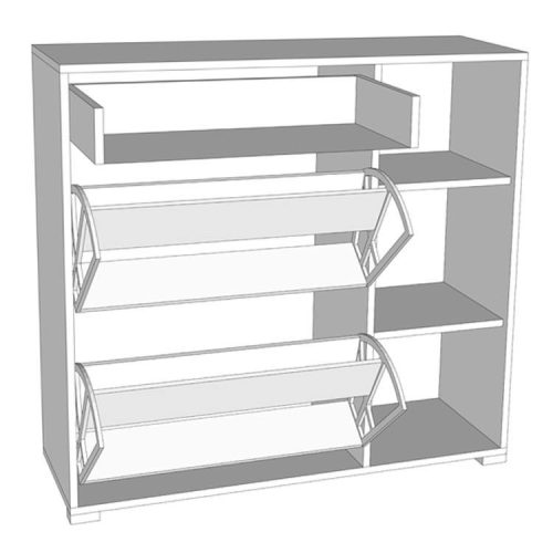 Cipősszekrény 102x94,5x33cm Arco Sonoma 2C