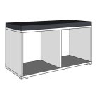 Beny Kommode mit 2 Türen, Eiche grau + hellweiß, 79 x 35 x 40 cm 2C