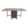 Összecsukható asztal szett 6 székkel, barna, 2C