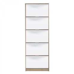 Schuhschrank mit Spiegel, grau, 67 x 191,5 x 28 cm 2C