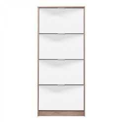 Schuhschrank mit Spiegel, grau, 67 x 155,5 x 28 cm 2C