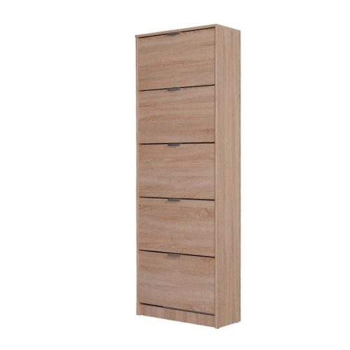 Cipős szekrény sonoma tölgy, Hugo, 67 x 191,5 x 28 cm (kb. 25 pár cipő) 2C