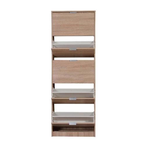 Cipős szekrény sonoma tölgy, Hugo, 67 x 191,5 x 28 cm (kb. 25 pár cipő) 2C