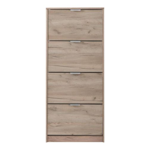 SCHUHSCHRANK EICHE GRAU, Hugo, 67 x 155,5 x 28 cm 2C