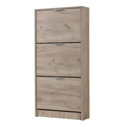 Schuhschrank, Eiche grau, Hugo, 67 x 119 x 28 cm (ca. 23 Paar Schuhe) 2C