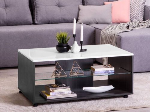 Bert Couchtisch, schwarz + weiß, 101 x 60 x 45 cm 1C