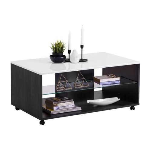 Bert Couchtisch, schwarz + weiß, 101 x 60 x 45 cm 1C