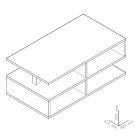 Wohnzimmertisch 92x51x37cm Ria 2C