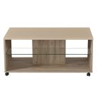 Empoli Couchtisch, Eiche grau + Sand glänzend, 101 x 60 x 45 cm 1C