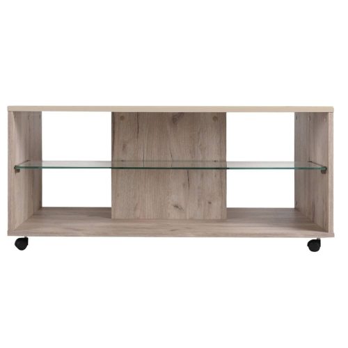 Empoli Couchtisch, Eiche grau + Sand glänzend, 101 x 60 x 45 cm 1C