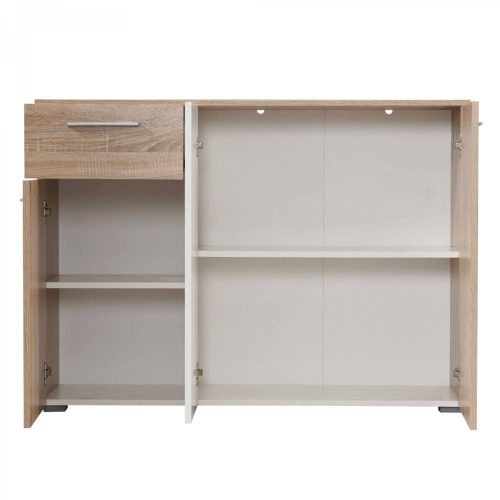 Rhythm Kommode, Sonoma + Weiß, 114,5 x 80,5 x 35 cm 2C