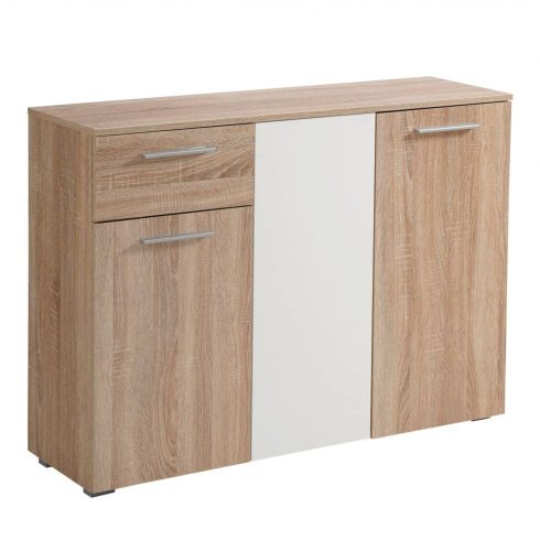 Rhythm Kommode, Sonoma + Weiß, 114,5 x 80,5 x 35 cm 2C