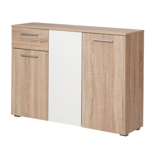 Rhythm Kommode, Sonoma + Weiß, 114,5 x 80,5 x 35 cm 2C