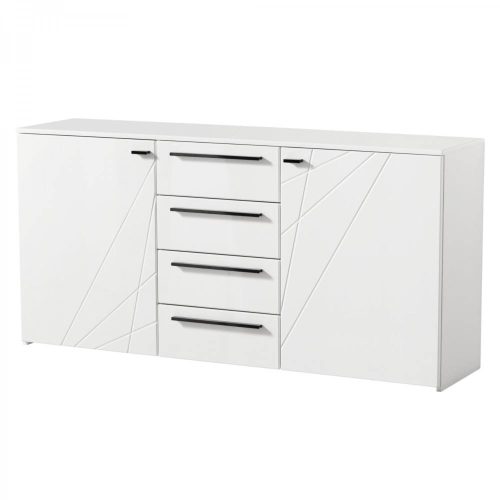 Xanti Kommode, weiß + hellweiß, 163 x 80,5 x 40 cm 2C
