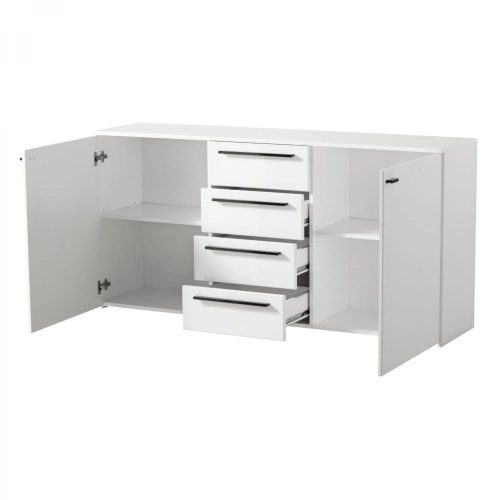 Xanti Kommode, weiß + hellweiß, 163 x 80,5 x 40 cm 2C