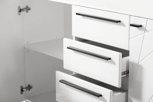 Xanti Kommode, weiß + hellweiß, 163 x 80,5 x 40 cm 2C