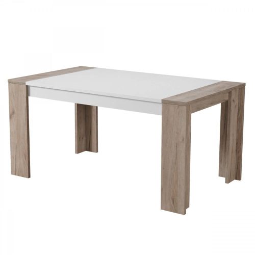 Cremona, konyhai asztal, szürke + fehér tölgy, 154 x 90,5 x 75 cm 2C