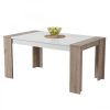 Cremona, konyhai asztal, szürke + fehér tölgy, 154 x 90,5 x 75 cm 2C