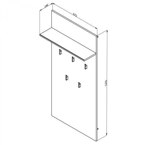 Zahn 670 x 195 x 1370 mm 1C