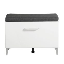 Vorraumschrank mit Sitz, 74,5 x 35 x 53 cm, hellweiß, (2cs)