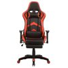 Irodai szék, forgó, PVC, fekete + piros