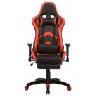 Bürostuhl, drehbar, PVC, schwarz + rot