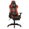 Irodai szék, forgó, PVC, fekete + piros