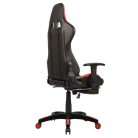 Bürostuhl, drehbar, PVC, schwarz + rot