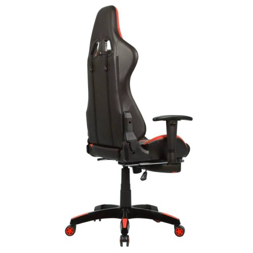 Bürostuhl, drehbar, PVC, schwarz + rot