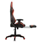 Bürostuhl, drehbar, PVC, schwarz + rot