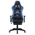 Bürostuhl, drehbar, PVC, schwarz + blau